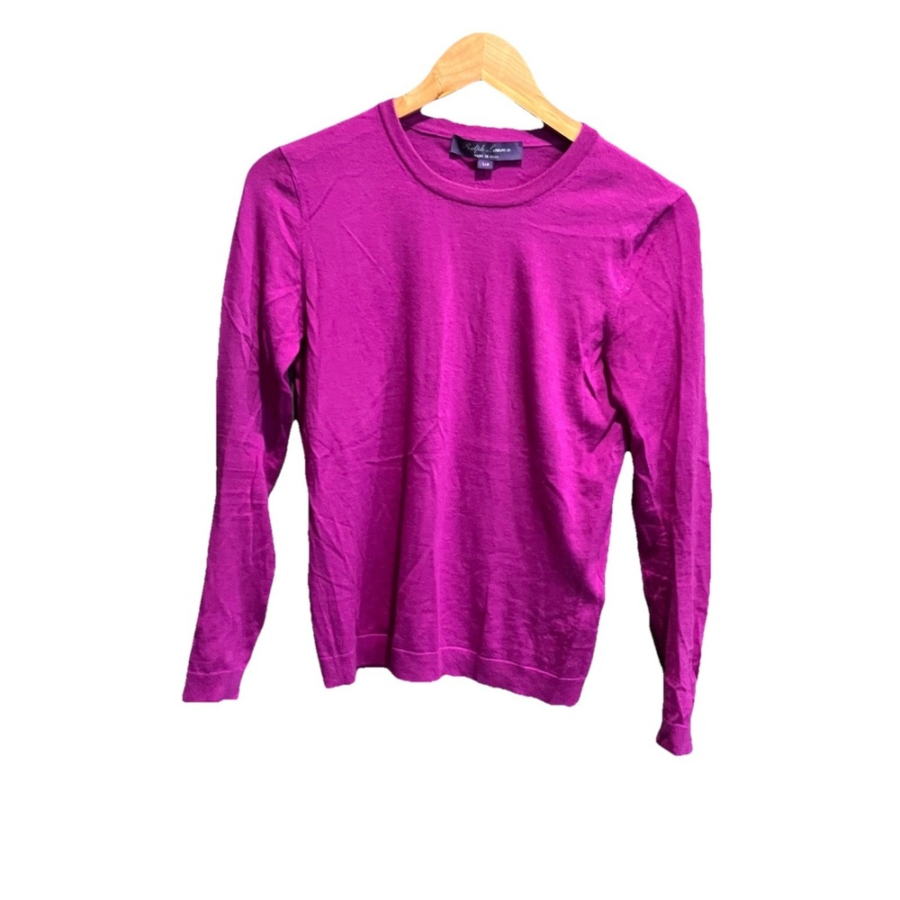 Ralph Lauren Purple‎ Label Crew Neck 100% Cashmere Women's Sweater Size Small